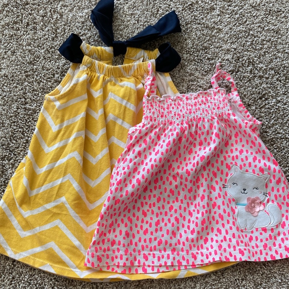 Two tunic-style tops (Carter’s , Maggie & Zoe), 12 months size
